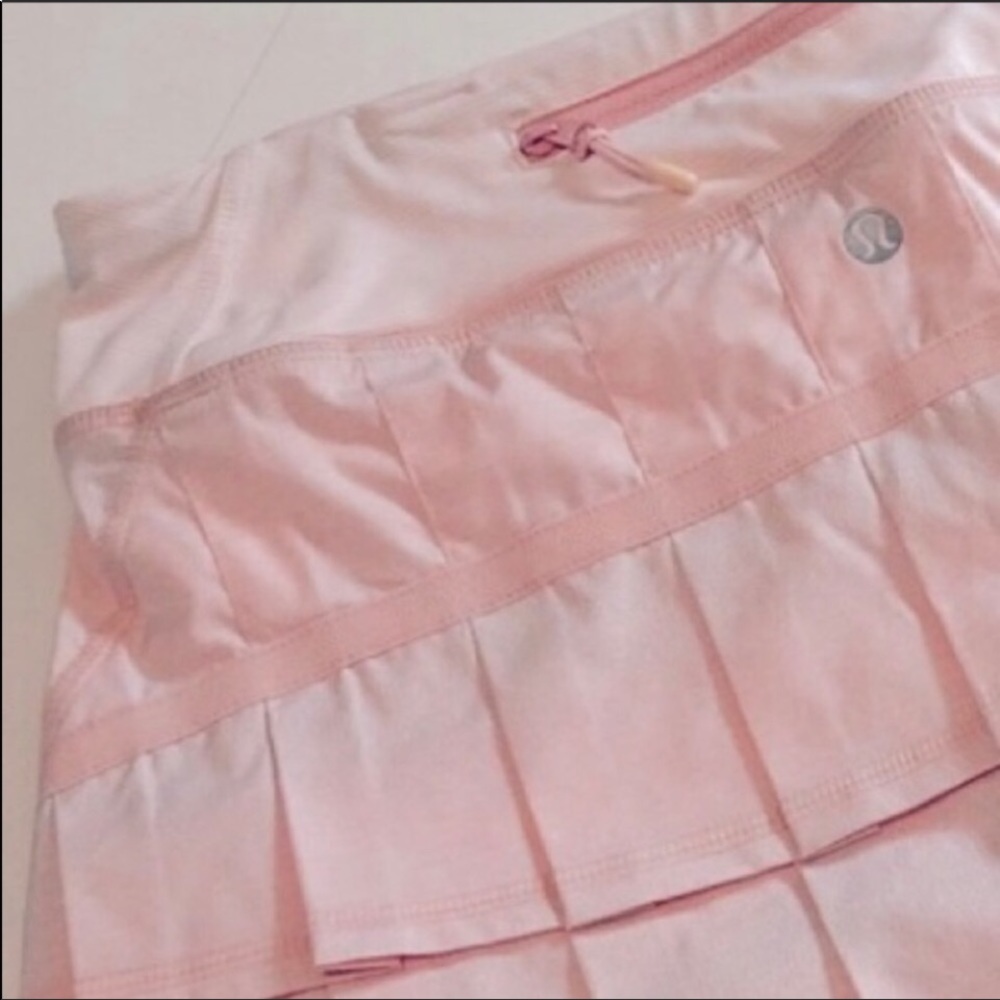 RARE Lululemon 8 Shimmering Pink Pace Setter Skirt Blush Quartz 12” Regular